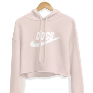 Ladies crop hoodie. From ‘Arm the Animals’